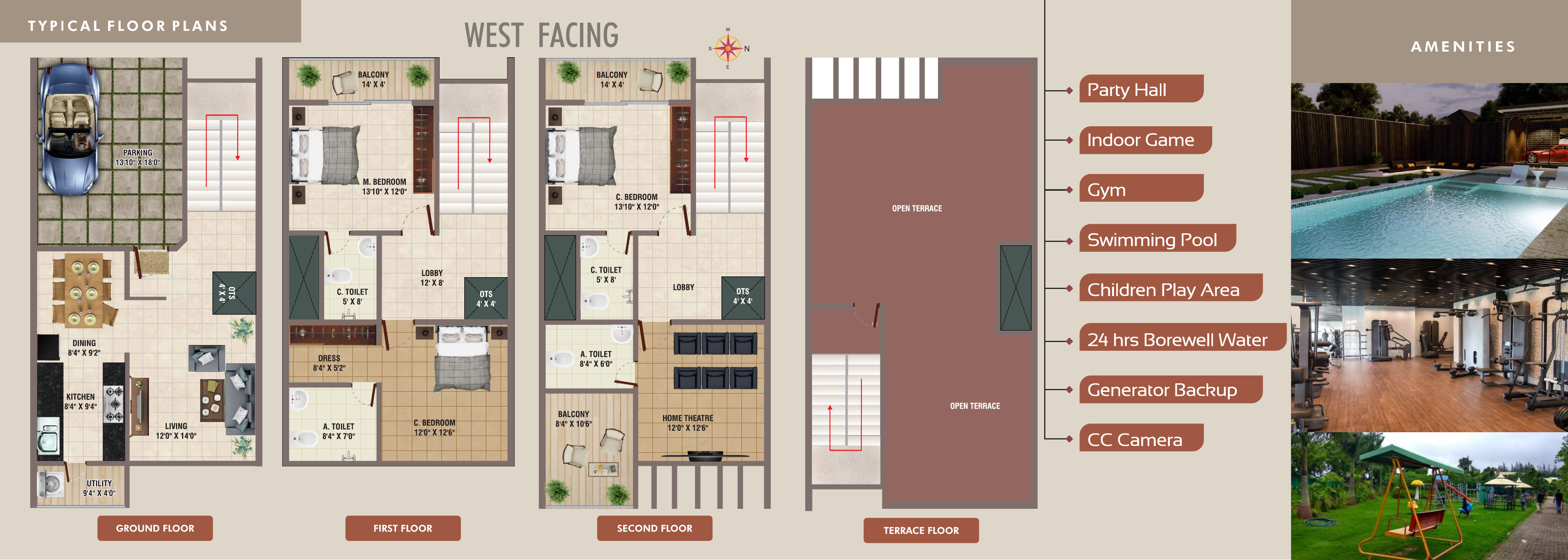SVS Silver Oaks west-facing floor plans and amenities